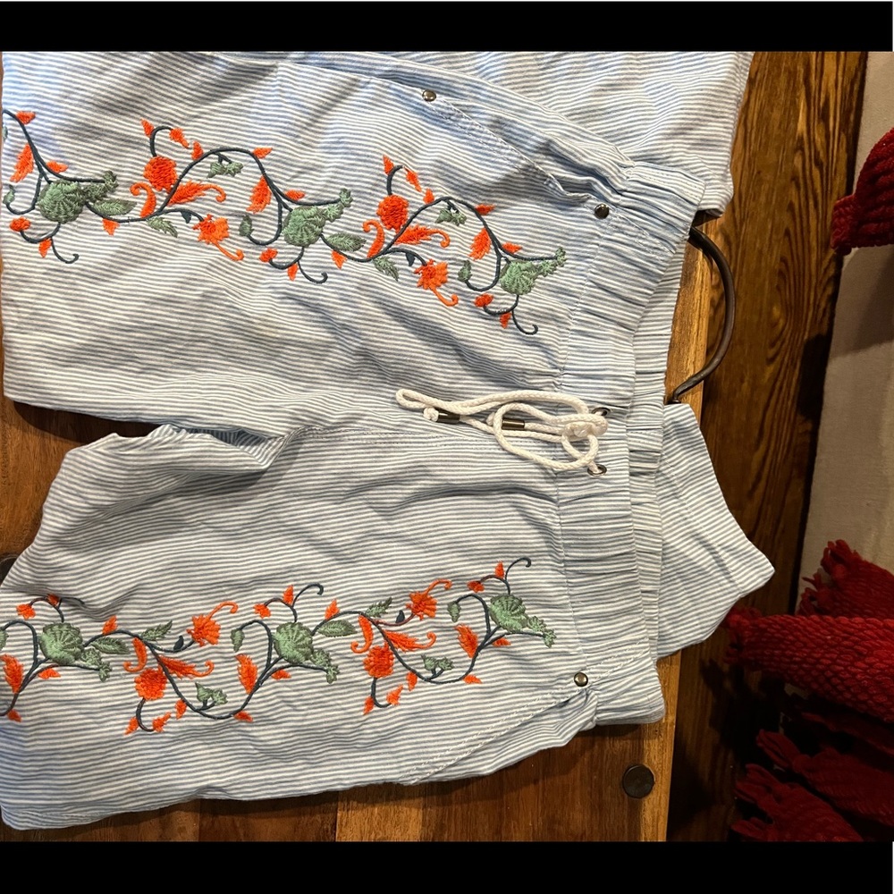 Anthro Flowy Beach Pant